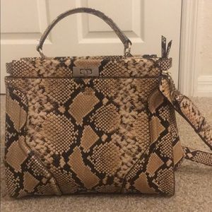 GUESS satchel - snakeskin